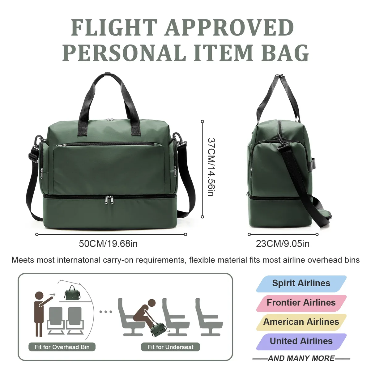sac de voyage pour homme avec compartiment à chaussures et compartiment pour vêtements mouillés, grande capacité, léger, imperméable, sac de voyage à main, sac de sport