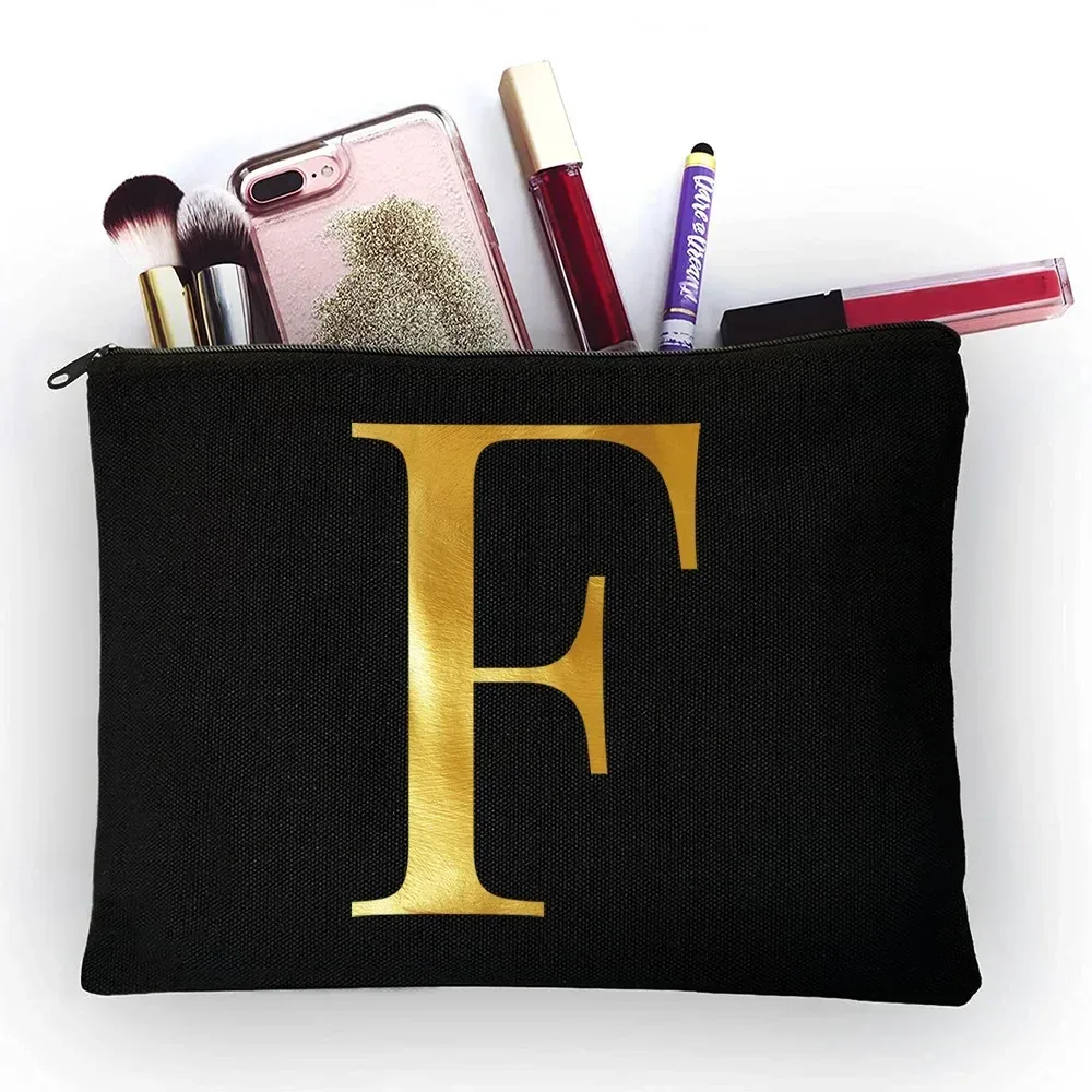 sacs à cosmétiques pour femmes, 26 lettres imprimées, jolis sacs à main de rangement portables de voyage décontractés, trousse de maquillage, trousse de toilette, offre spéciale
