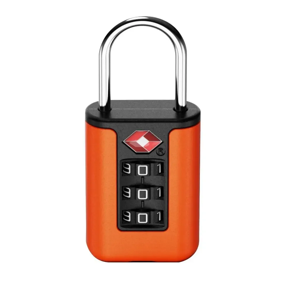outil de sécurité de voyage portable, serrure à code pour bagages, serrure à code douanier tsa, serrure à combinaison à 3 chiffres, cadenas de couleur contrastée