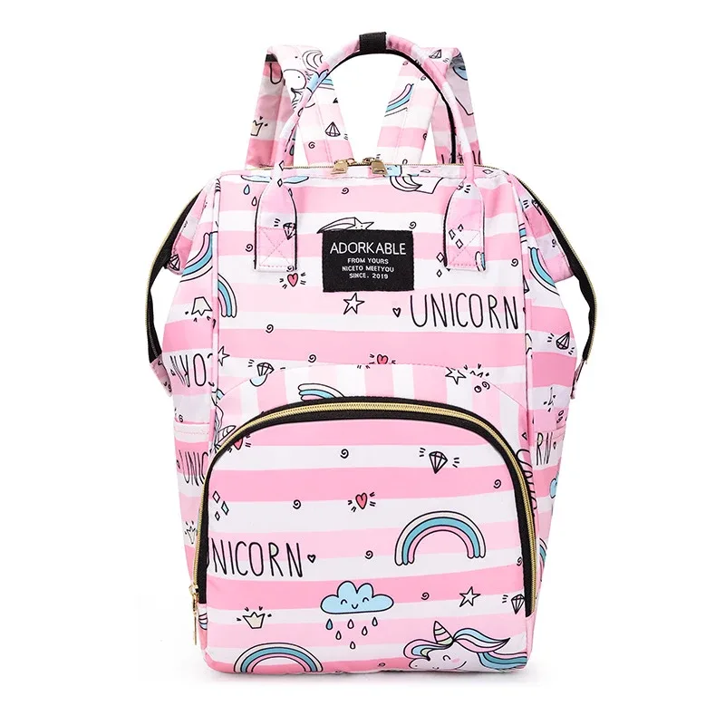 sac à dos imprimé dessin animé pour maman, grande capacité, sacs de rangement de biberons, sac à couches pour bébé, sac à dos de maternité à la mode pour femmes, nouveau
