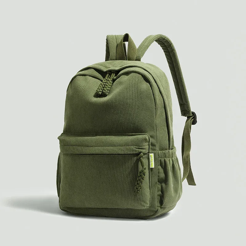 sac à dos en velours côtelé neutre sacs à dos de grande capacité options de couleurs élégantes et polyvalentes sac à dos décontracté pour un usage quotidien à l'école ou aux voyages
