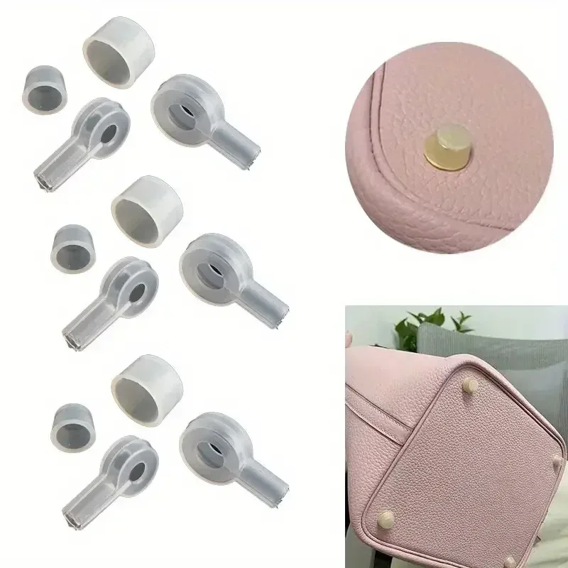 Sac à bandoulière transparent anti-usure, sac initié au portefeuille, protecteur de goujon astronomique, blanc, rivet de goujon, serrure, étui en silicone, 20 pièces