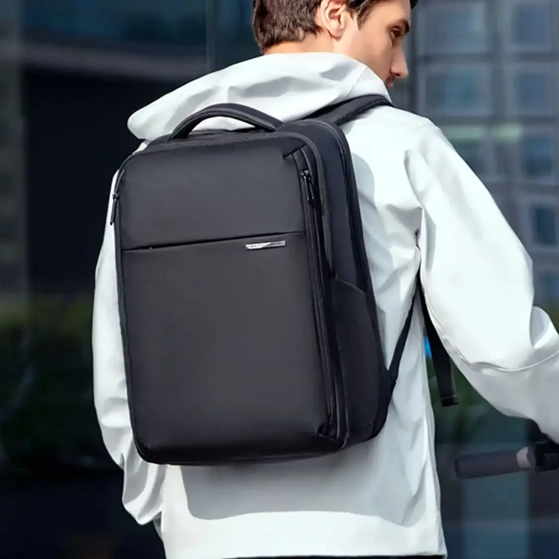 mark ryden sac à dos pour ordinateur portable d'affaires pour hommes, imperméable, oxford, 15,6 pouces, sac à dos de voyage avec fermeture éclair ykk