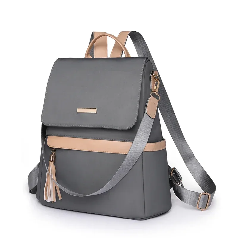 sacs à dos à compartiment intérieur softback pour femmes, sacs à dos en nylon à fermeture éclair, décontracté, solide, grande capacité, haute qualité, 2024