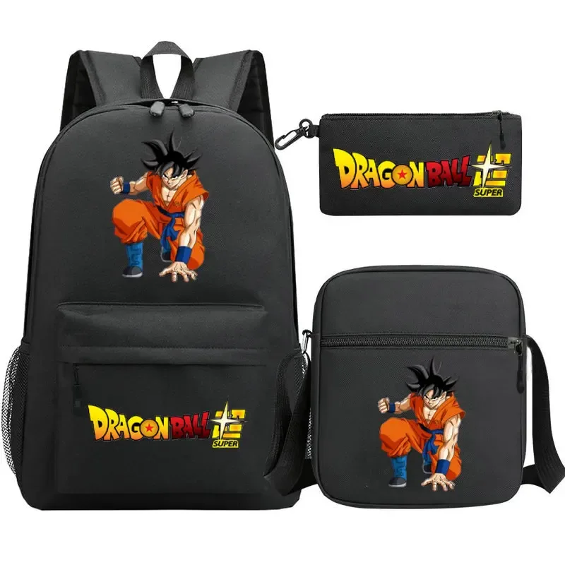 ensemble de sacs à dos dragon ball avec sac à déjeuner et trousse à crayons, sacs à dos pour garçons, sacs à dos légers pour ordinateur portable, sacs de voyage