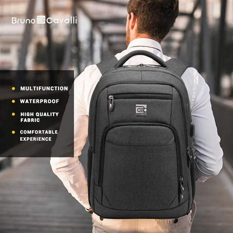sac à dos pour ordinateur portable avec port de chargement usb, antivol, mince, durable, voyage d'affaires, sac d'école universitaire, femmes et hommes, 15.6 pouces, 17 pouces
