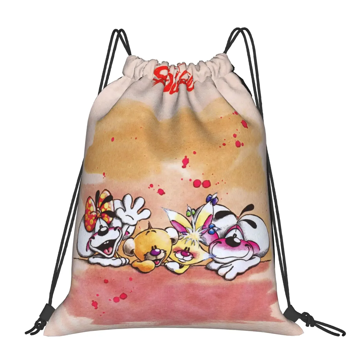 sacs à cordon mignons d-diddl rat, sac à dos de sport, sac de sport résistant à l'eau, sac à cordon pour le cyclisme