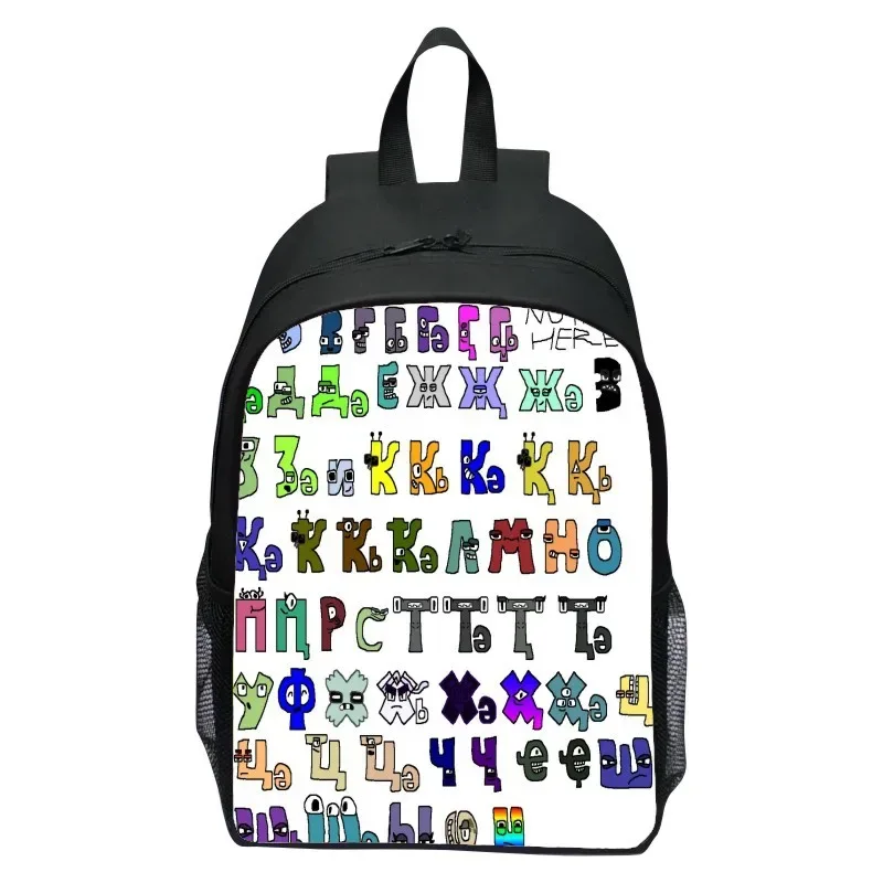 16 pouces sac à dos pour enfants alphabet lore alphabet légende école primaire sac à dos garçons et filles maternelle sac à dos