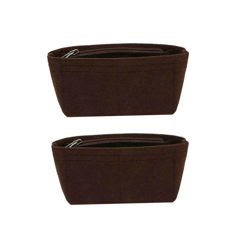 1/2 pièces à la mode feutre insérer sac organisateur maquillage organisateurs doublure parfait pour la marque femmes sacs à main sacs à cosmétiques sac accessoires