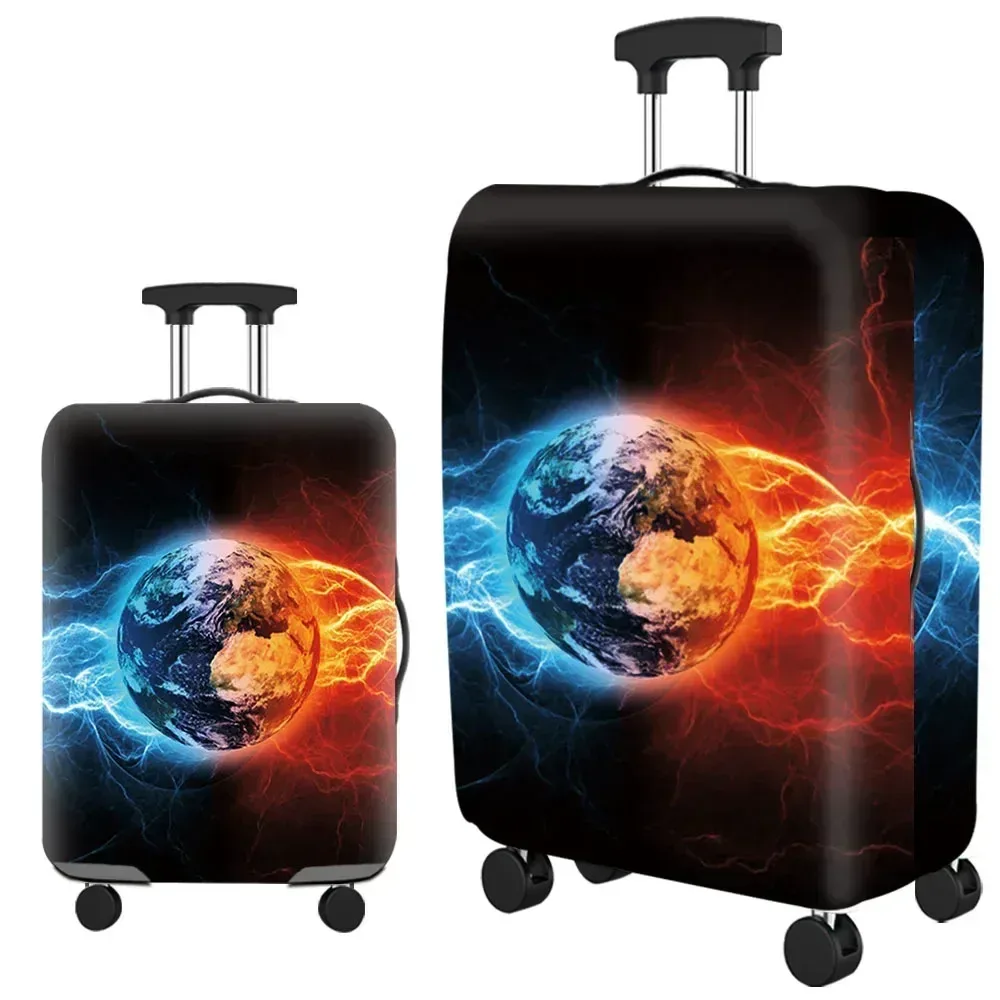 optics elastic world juste de protection pour bagages, fermeture éclair trempée, housses de valise pour sac de 18 à 32 pouces, housse de chariot, accessoires de voyage