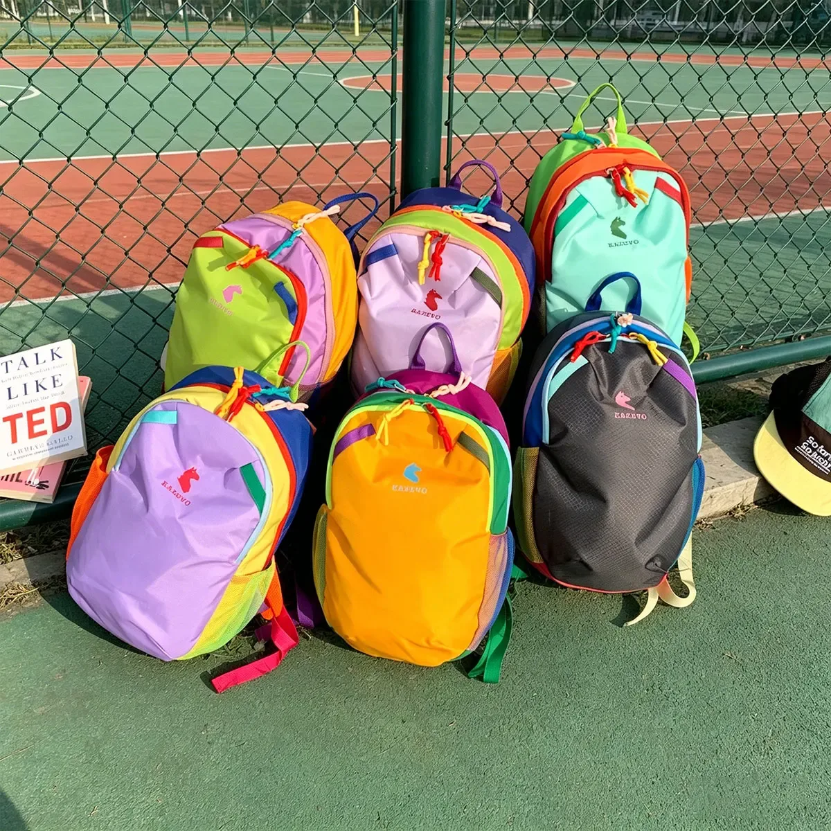 sac à dos de sport tendance style dopamine, en nylon léger, grande capacité, décontracté, pour la randonnée et l'alpinisme