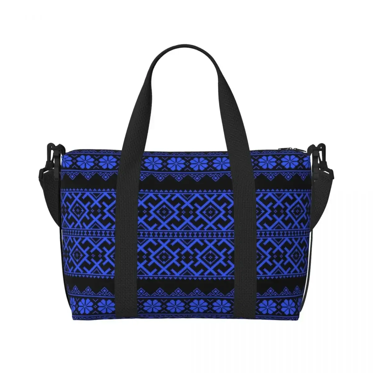 vyshyvanka – sac fourre-tout brodé pour femmes, fourre-tout coloré de style ukrainien, grande capacité, bohème, géométrique, pour salle de sport, plage, voyage