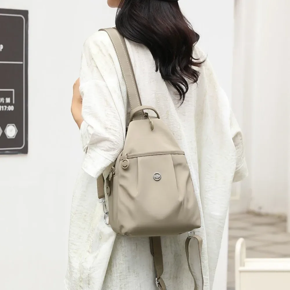 sac à dos en tissu oxford tendance, sacs de poitrine multi-couches grande capacité, sac bandoulière multifonctionnel imperméable pour la randonnée en extérieur