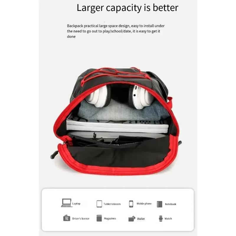 sac de sport en nylon imperméable léger haute densité, sac à dos pliant extérieur multifonctionnel adapté au camping et à la randonnée