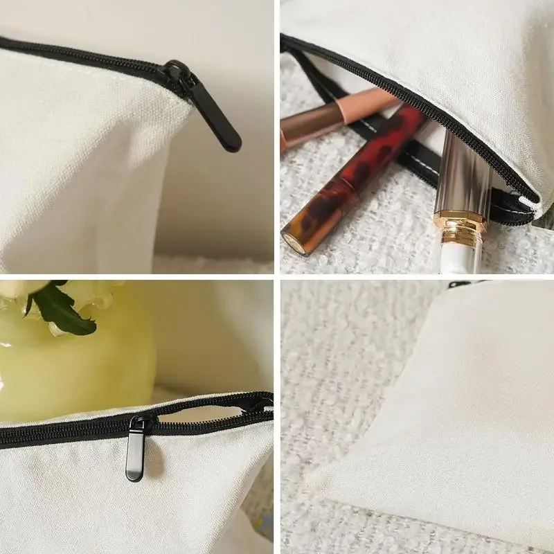 trousse de toilette de voyage en toile à la mode avec fermeture éclair, sac de rangement pour cosmétiques léger et portable
