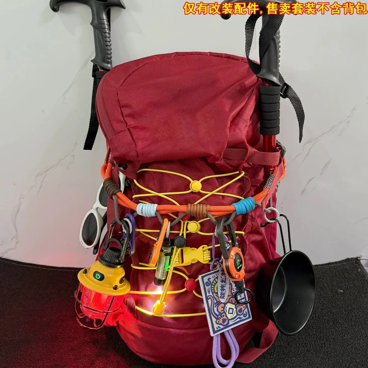 cordon de paracorde multifonction tressé à la main pour sac à dos, accessoires de modification diy pour sac à main, sangle tactique extérieure
