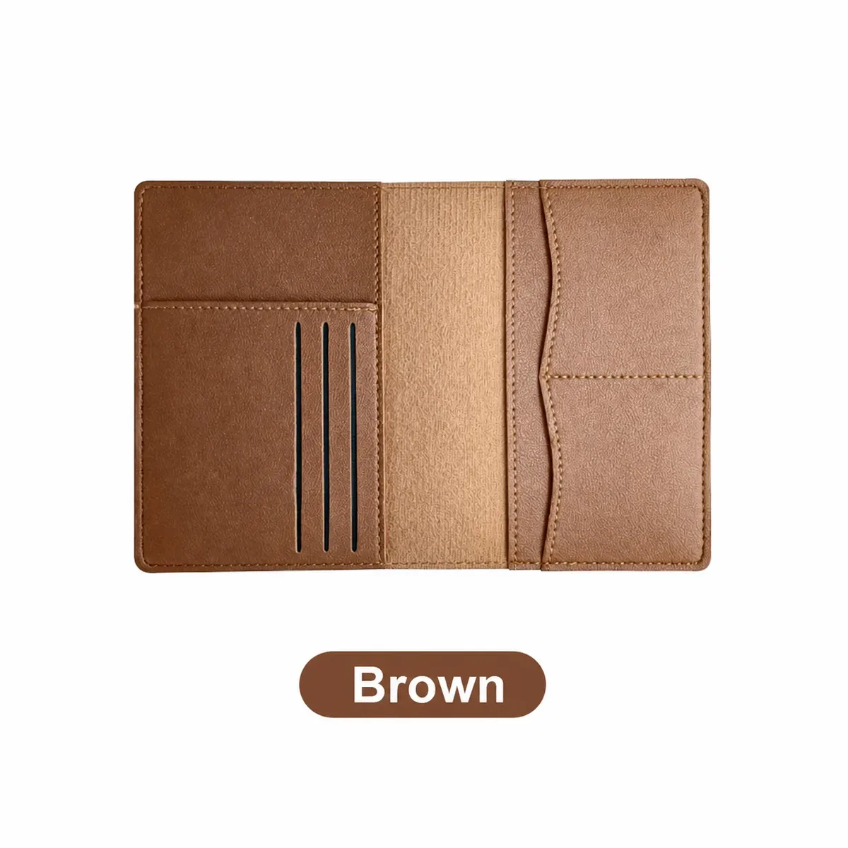 porte-passeport en cuir pu résistant aux taches, couverture de passeport multifonctionnelle, compacte pour les voyages d'affaires quotidiens.