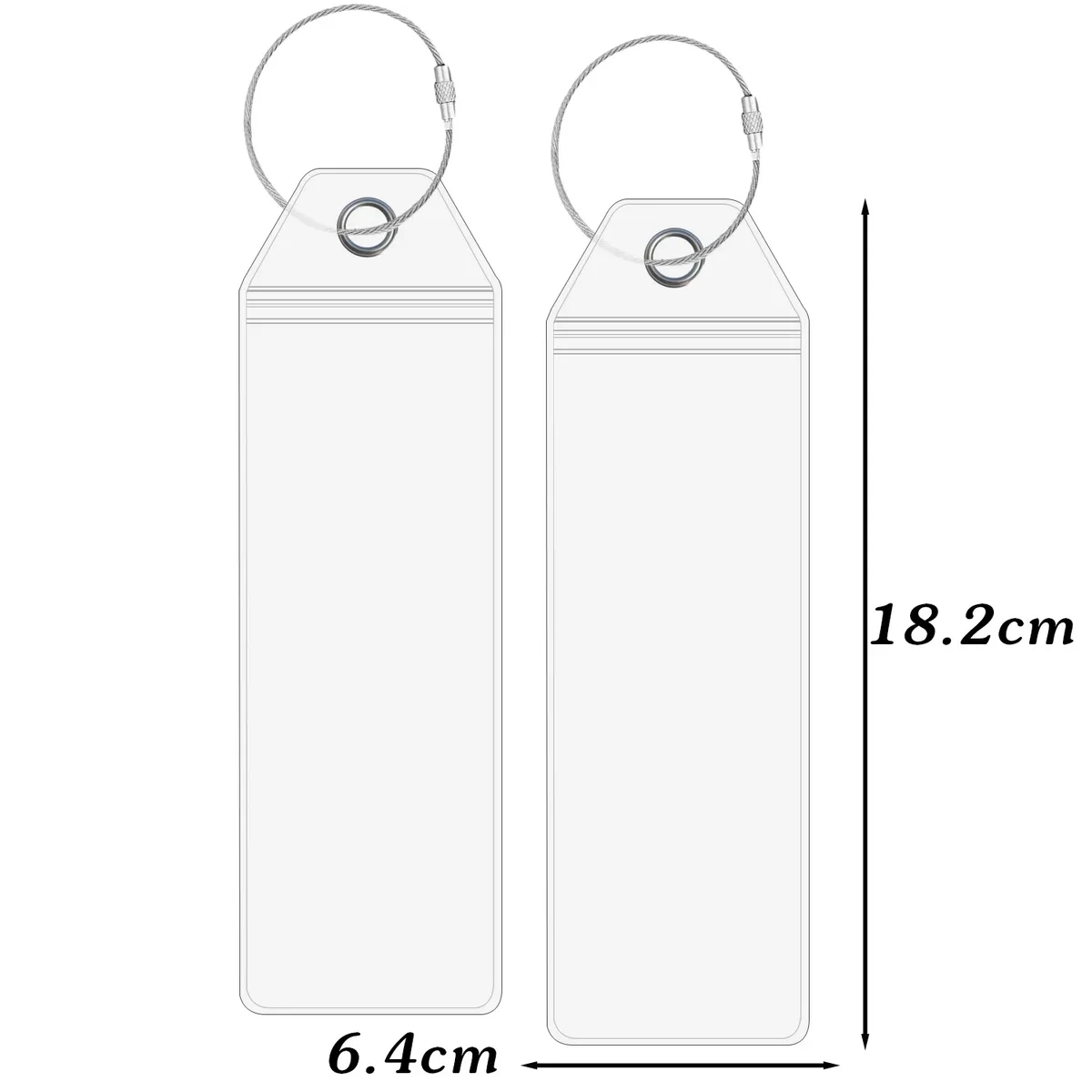 porte-étiquette de bagage de croisière en plastique pvc épais, joint à fermeture éclair étanche avec boucles en acier inoxydable pour voyage de croisière royal des caraïbes