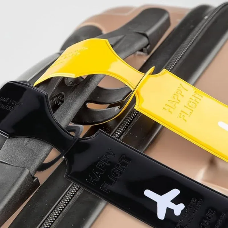 10 étiquettes de bagages imperméables – accessoires de voyage élégants à motif plat pour une identification rapide et sécurisée des bagages