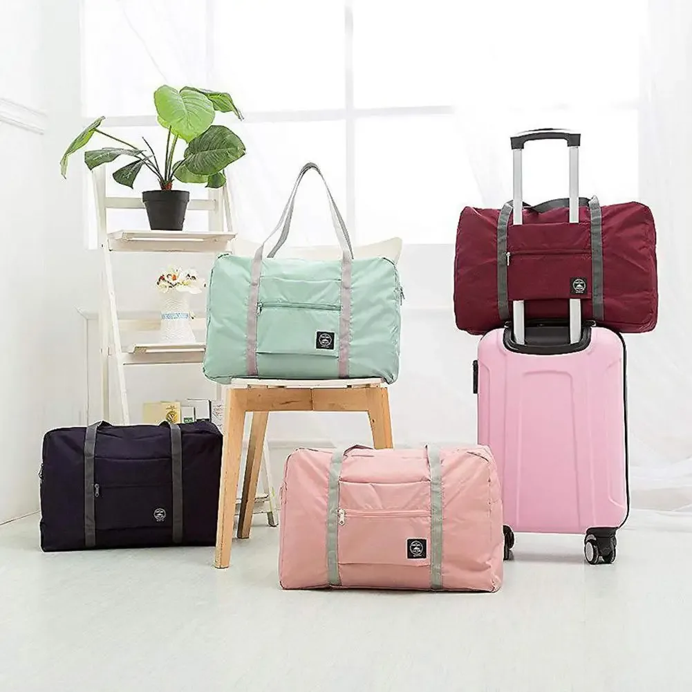 sac de voyage léger pliable en nylon résistant à l'eau, sac de sport portable et durable, se fixe à la valise