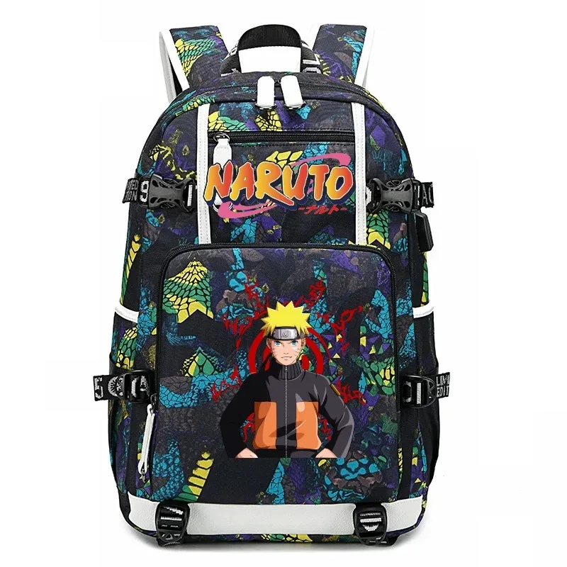 sacs à dos uzumaki naruto uchiha sasuke, sac à dos camouflage, sac à dos de grande capacité, sac de voyage, sacs d'école décontractés pour adolescents, pour cadeau