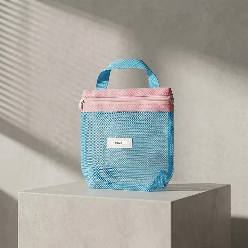 sac de toilette portable, sac cosmétique de voyage et de natation, sac à main pour voyage d'affaires, sac de bain en maille imperméable, sac de sport et de plage, sac de rangement