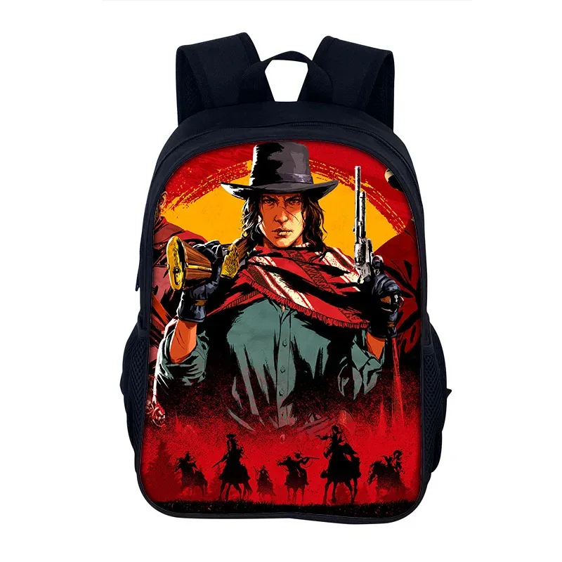 sac à dos red dead redemption, sac d'école 40cm/15.7 pouces, sacs de livres, sac à dos d'ordinateur pour garçon et fille, meilleur cadeau