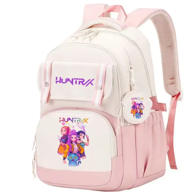 mochila kpop demon hunters – sac à dos imprimé léger, cartable pour fille, sac de voyage décontracté pour les déplacements