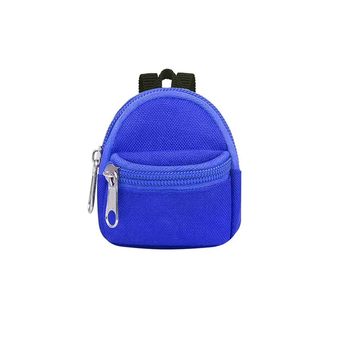 1 pièce mini sac à dos porte-monnaie à fermeture éclair double épaule avec porte-clés et pendentif