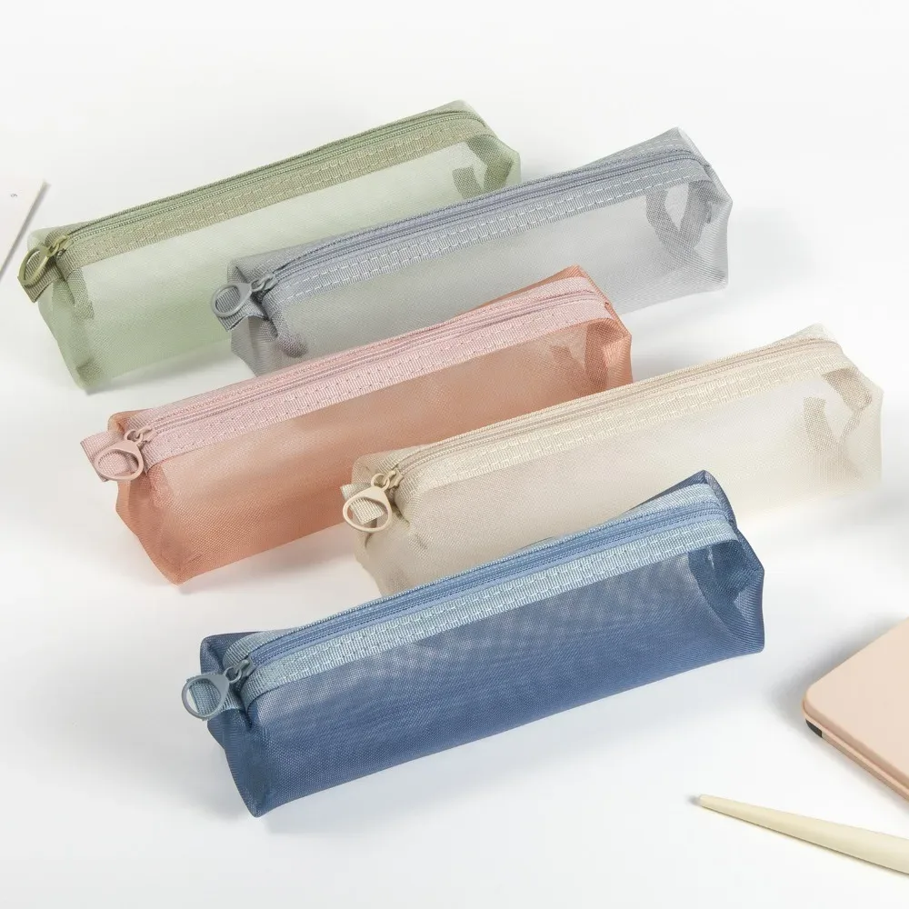 trousse de maquillage en maille transparente de grande capacité, porte-monnaie, sac à pinceaux cosmétiques, nouveau