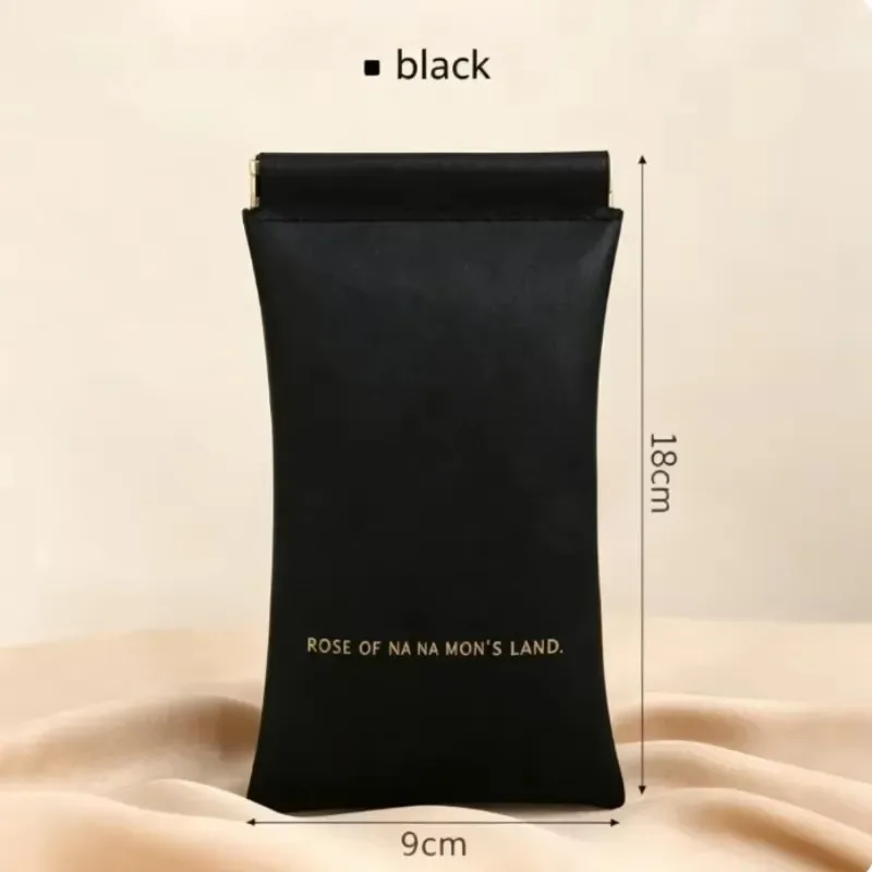 petite trousse de rangement portable pour écouteurs, pièces de monnaie, rouge à lèvres. | sac de rangement pour balles en pu à fermeture automatique
