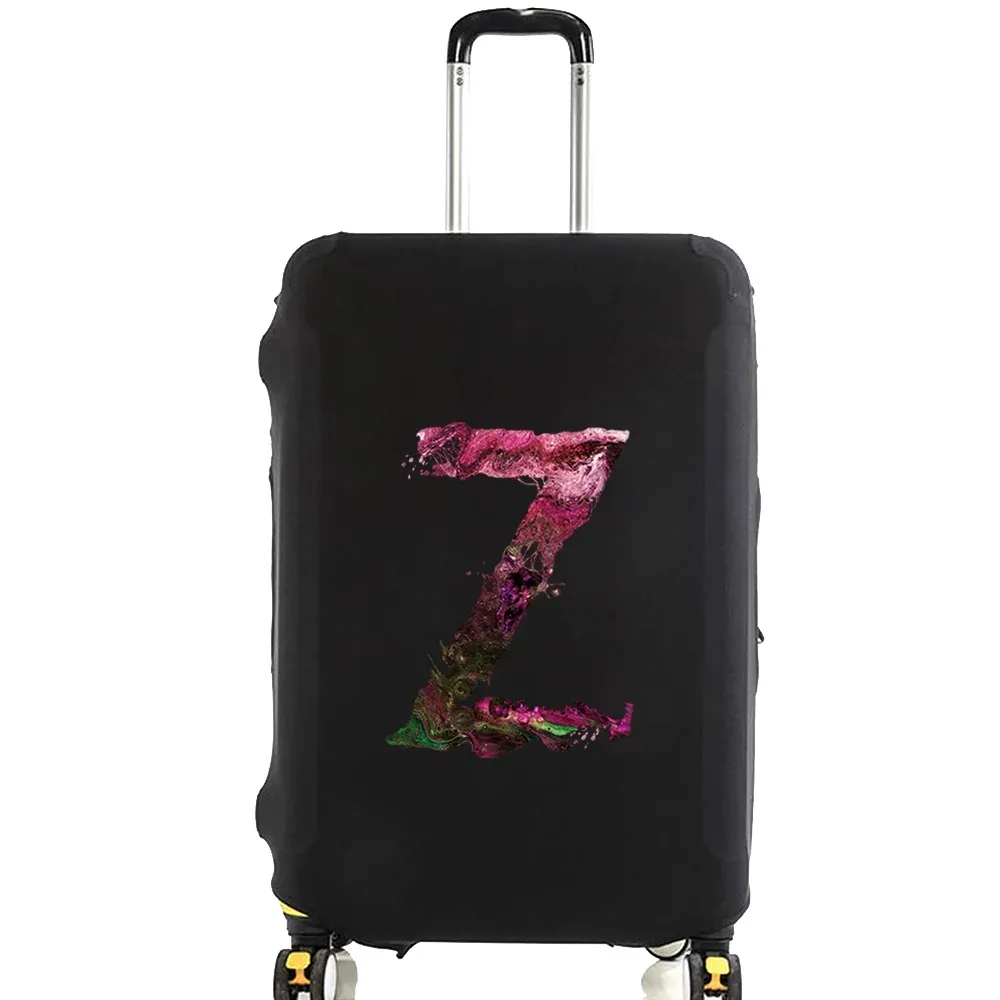 juste de protection pour bagages, peinture à la mode, série 26 lettres, motif de valise, sacs à poussière élastiques, étui, accessoires de voyage, 18-28 po