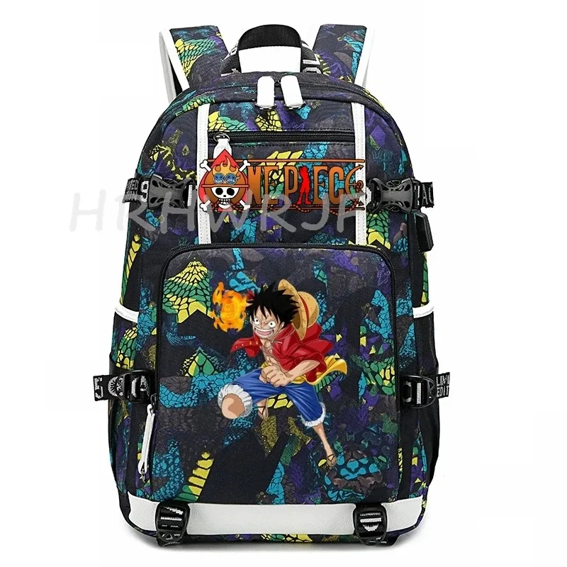 sac à dos one piece monkey d luffy, simple, grande capacité, pour le sport, les voyages, les loisirs, l'école, pour ordinateur portable, unisexe, mochila de voyage