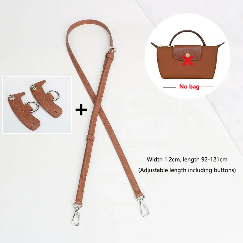 1 ensemble de sangles de sac pour longchamp mini, ensemble de sangles d'épaule en cuir véritable sans poinçon, accessoires de sac à bandoulière de transformation