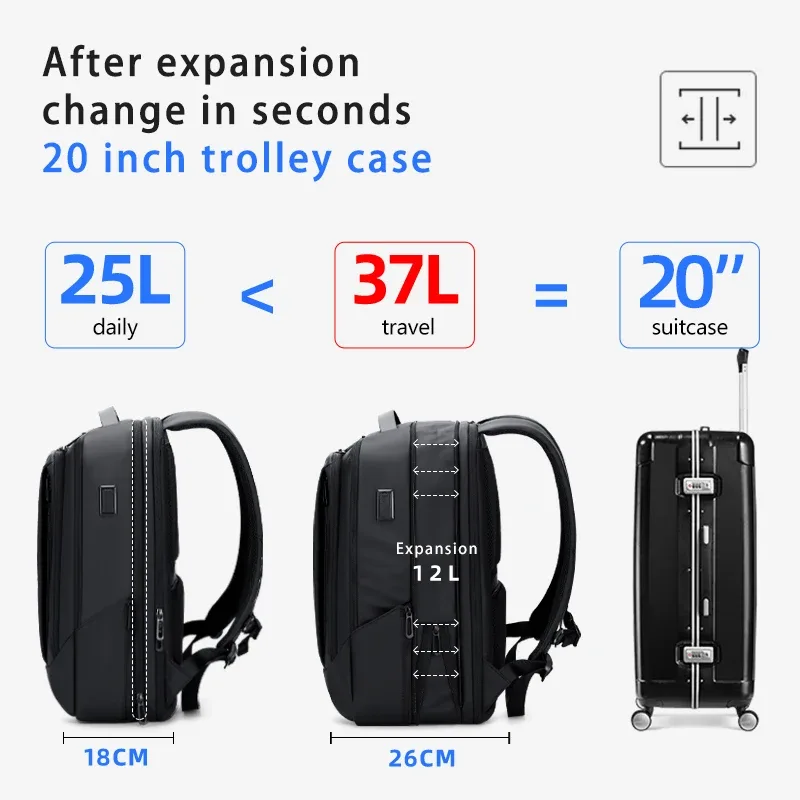fenruien 2025 été nouveau sac de voyage extérieur léger multi-compartiments grande capacité de charge étanche 15.6 pouces pochette d'ordinateur