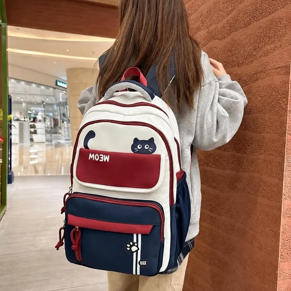 sac à dos scolaire léger, imperméable, grande capacité, double bandoulière, style universitaire esthétique, sac pour ordinateur
