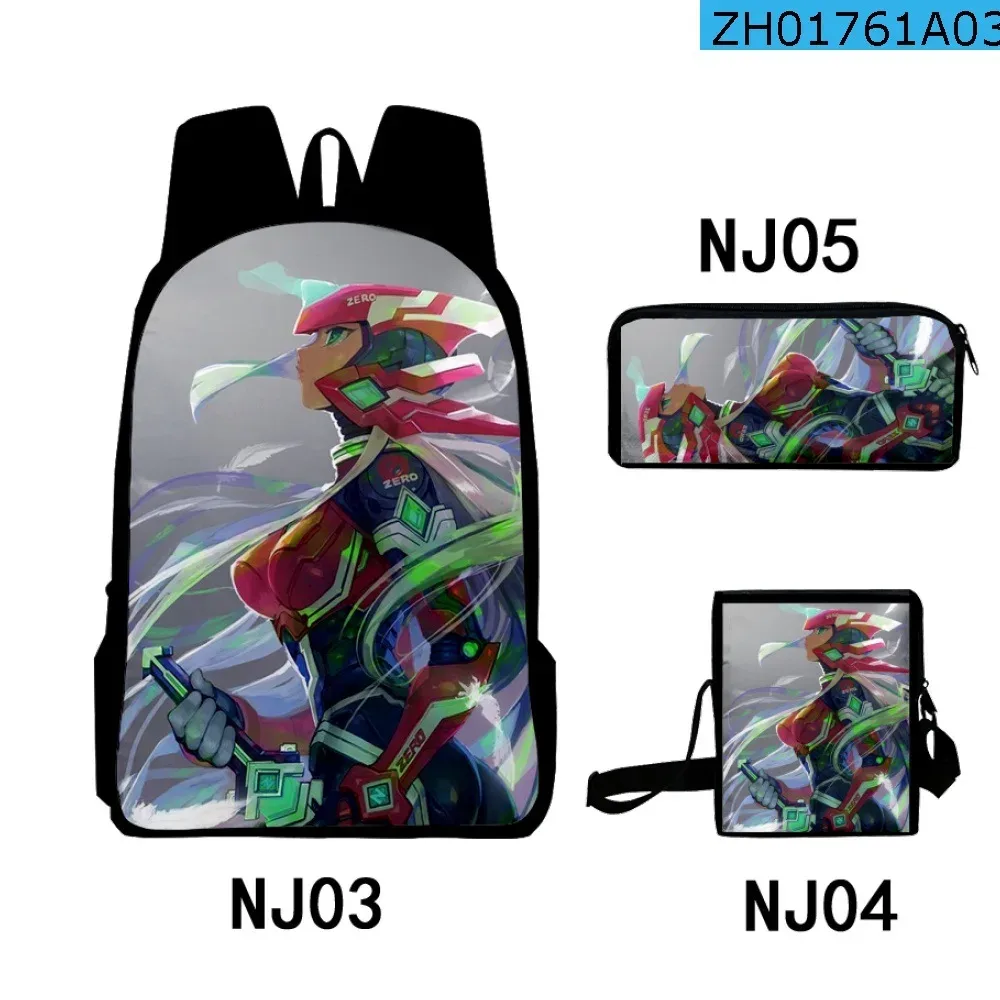 mode nouveauté cool rockman impression 3d 3 pièces/ensemble sacs d'école pour élèves sac à dos pour ordinateur portable sac à dos sac à bandoulière incliné trousse à crayons