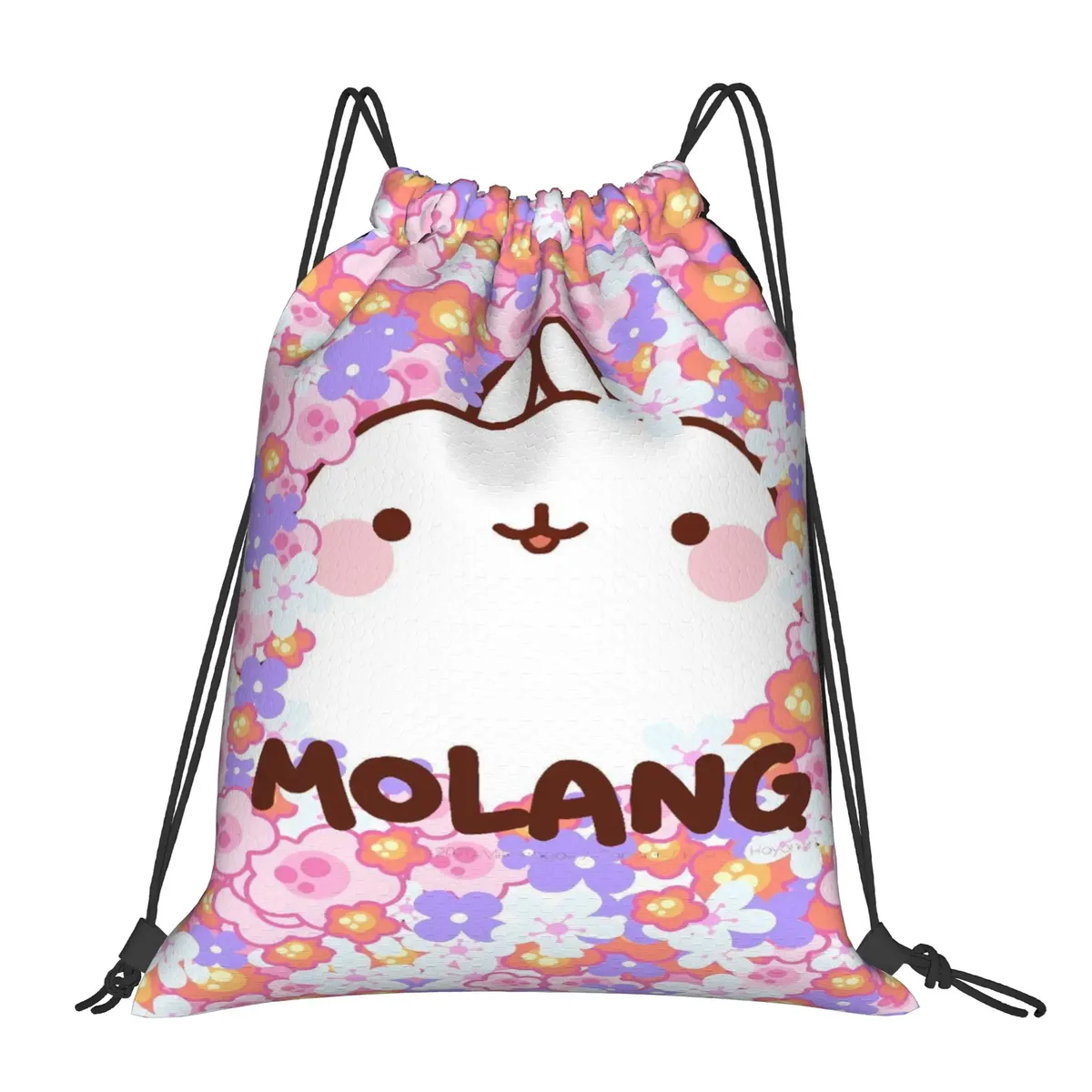 sac à cordon de serrage molang cartoon, sac à dos vintage résistant à l'eau, sac de sport pour femmes