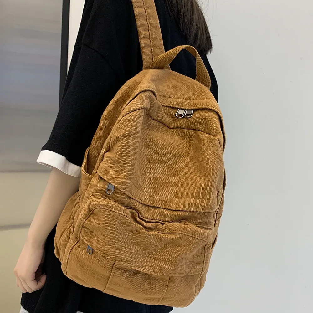 sac à dos d'école en tissu vintage pour femme et fille, sacoche de voyage kawaii pour ordinateur portable, nouvelle mode