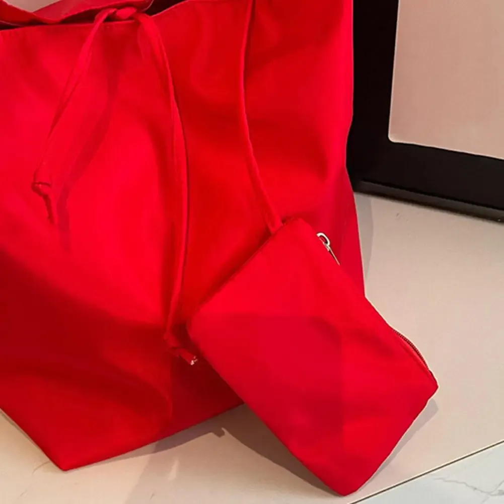 grand sac fourre-tout avec porte-monnaie, fermeture à cordon réglable, bandoulière souple, polyvalent pour le shopping, les voyages et les trajets quotidiens