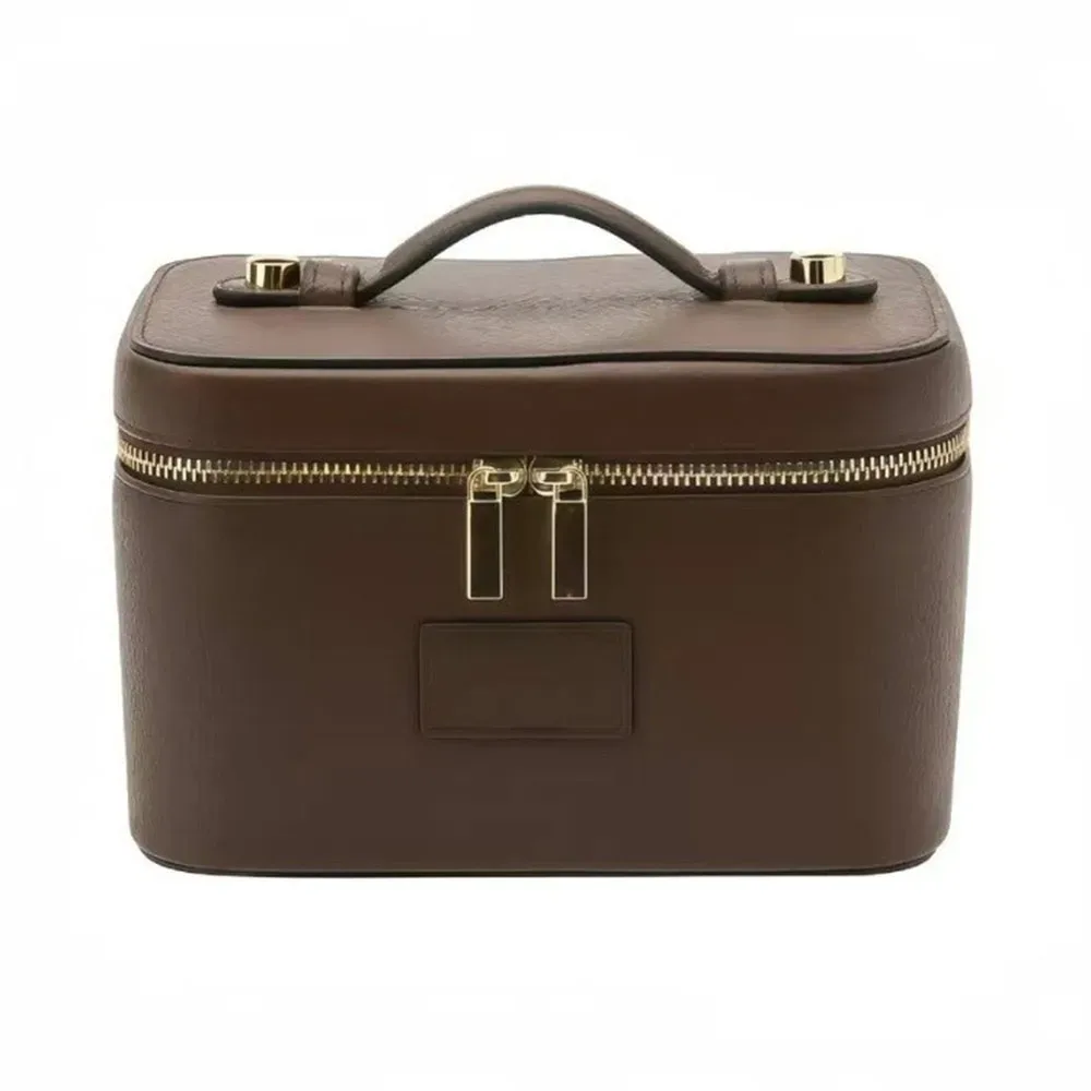 sac de maquillage en cuir pu, forme carrée, trousse de toilette étanche, grande capacité, séparateur amovible, sac de rangement pour appareil photo pour femmes et hommes