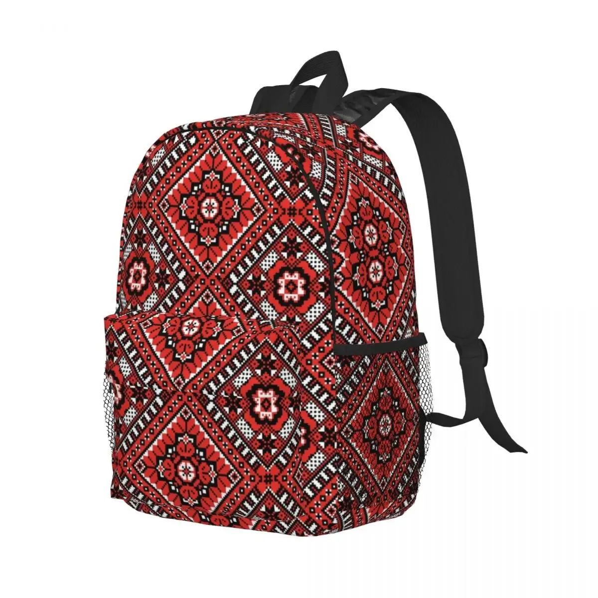 sac à dos brodé d'ornement pour hommes et femmes, degré d'eau, école universitaire, sac boho, sacs à livres d'impression, ukraine 21e