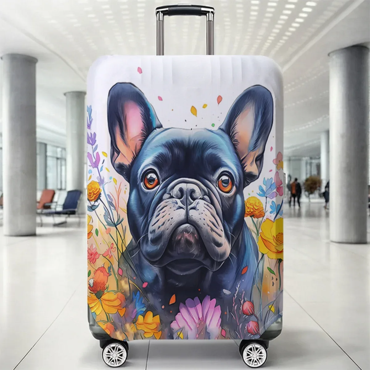 housse de protection pour bagages à motif animal, ensemble adapté aux housses de bagages de 18 à 32 pouces, housse de poignée de valise, accessoires de voyage