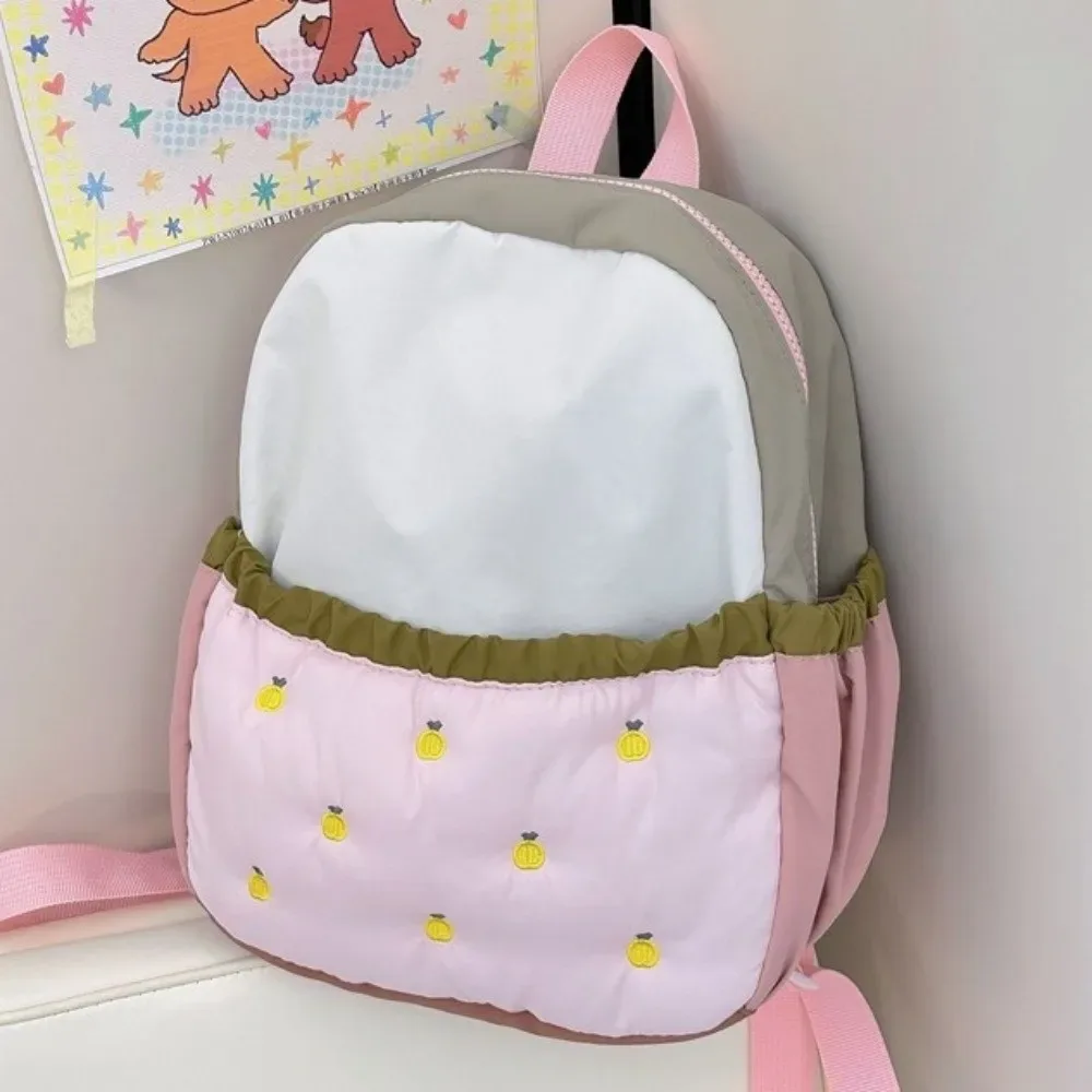 sac de rangement en nylon pour enfants, sac à dos brodé en tissu, sac à dos de dessin animé, sac à dos à double épaule grande capacité pour étudiants, cadeau