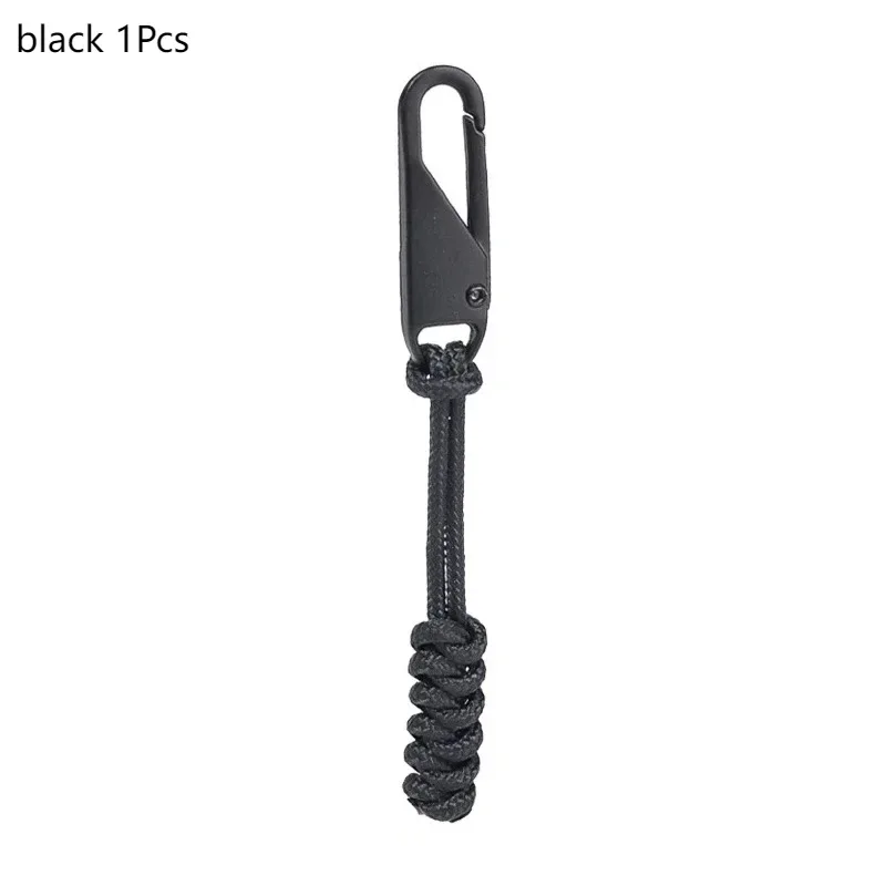 sac d'extérieur portable avec poignée à fermeture éclair, sac d'extérieur tissé avec boucle à fermeture éclair, pendentif pour sac à dos, corde à fermeture éclair pour vêtements, 1/3/5 pièces