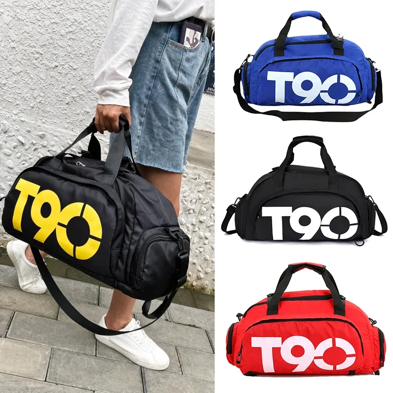 Sac à dos T90 Travel Duffle Gym pour hommes et femmes, fitness Boston, sac à main à bagages, chaussure de sport initiée, grand fourre-tout de week-end, sac de train