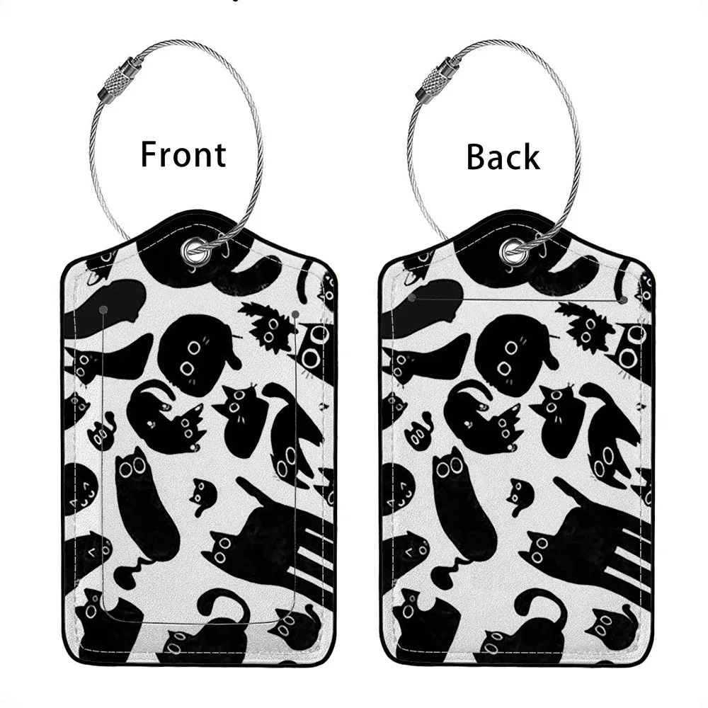offre spéciale animaux mignons en cuir étiquette de bagage d'affaires étiquette d'adresse de valise étiquette de valise d'embarquement étiquette nom id adresse clip