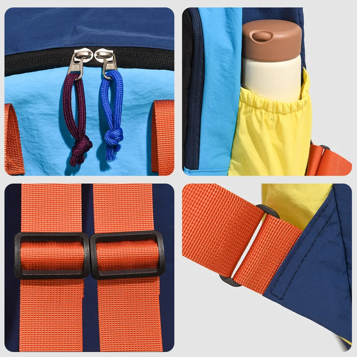 sac bandoulière, en toile color-block, sac à dos original homme 2026, sac fourre-tout multifonctionnel grande capacité pour femme, sac d'étudiant