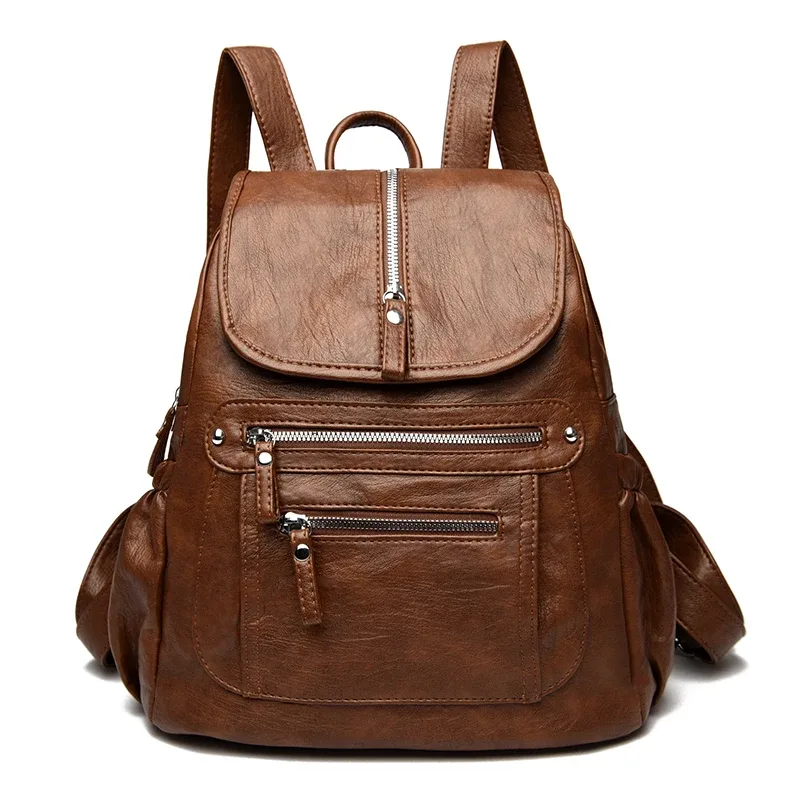 sac à dos de luxe en cuir group pour femme, décontracté, à la mode, grande capacité, voyage, qualité, peau de vache