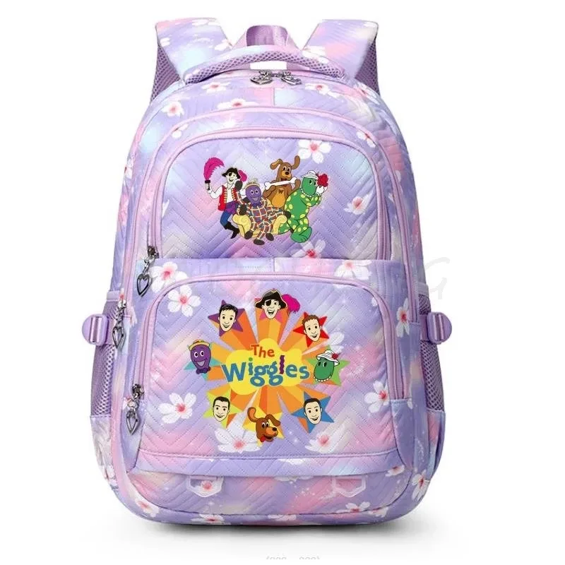 sacs d'école imprimés en 3d the wiggles, sac à dos d'école pour filles et adolescentes, sac à dos de voyage pour étudiants, sac à dos décontracté à la mode pour ordinateur portable